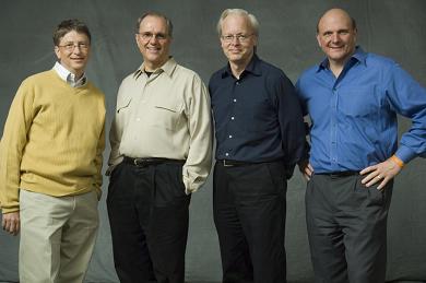 Bill Gates, Craig Mundie, Ray Ozzie and Steve Ballmer