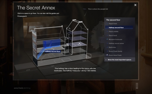 Virtual 3D Tour of Anne Frank House 'Secret Annex' in Amsterdam